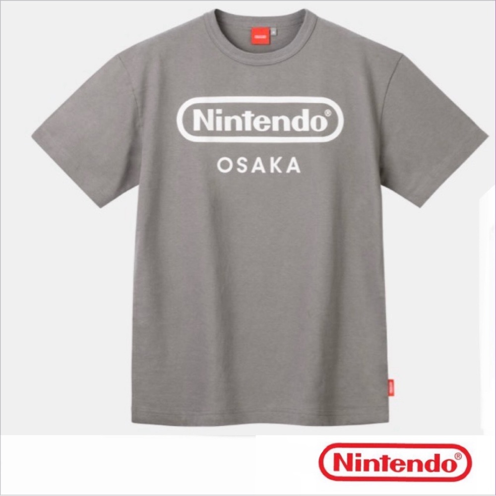 Nintendo Gray Osaka Logo Short Sleeve Tee